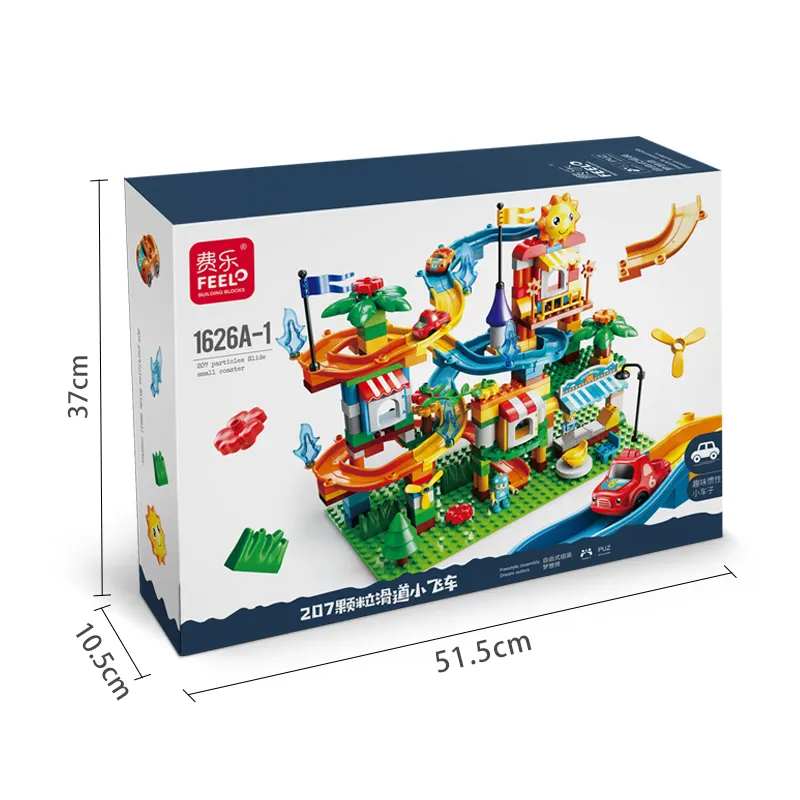 Feel 2022 New 211pcs Track Slide Building Blocks vendita diretta in fabbrica vari blocchi di scorrimento imbuto Slide Set fai da te mattoni per bambini
