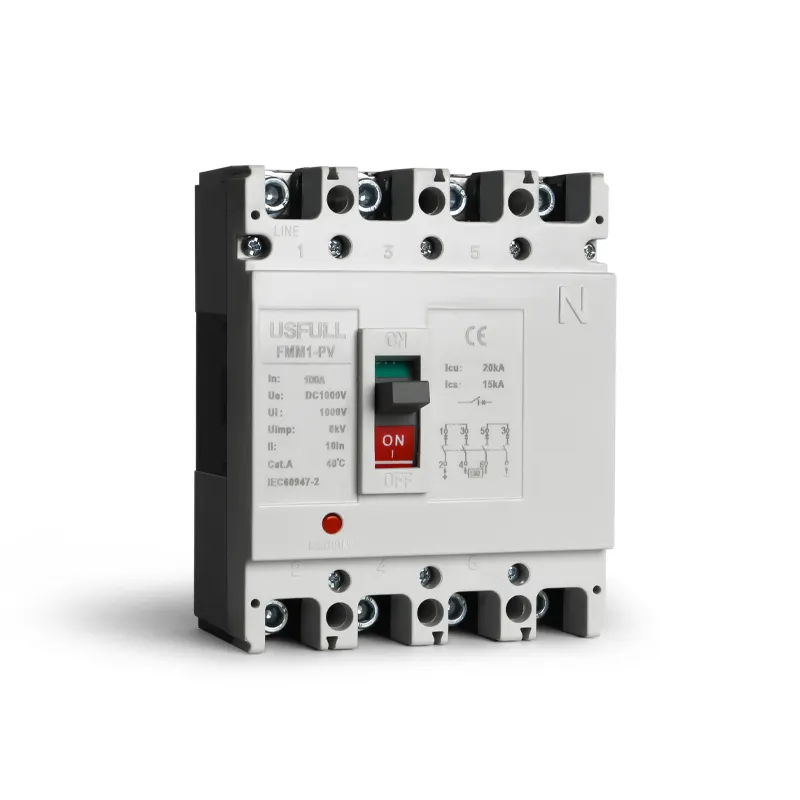 Interruptor de caja moldeada USFULL DC MCCB, 1000V, 100A, 125A, 150A, 160A