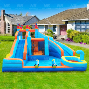 Nbinflatable nhà sử dụng nhỏ mini <span class=keywords><strong>Inflatable</strong></span> lâu đài bouncy nảy đầy màu sắc Nhà trả lại kết hợp với trượt - Product Image 4