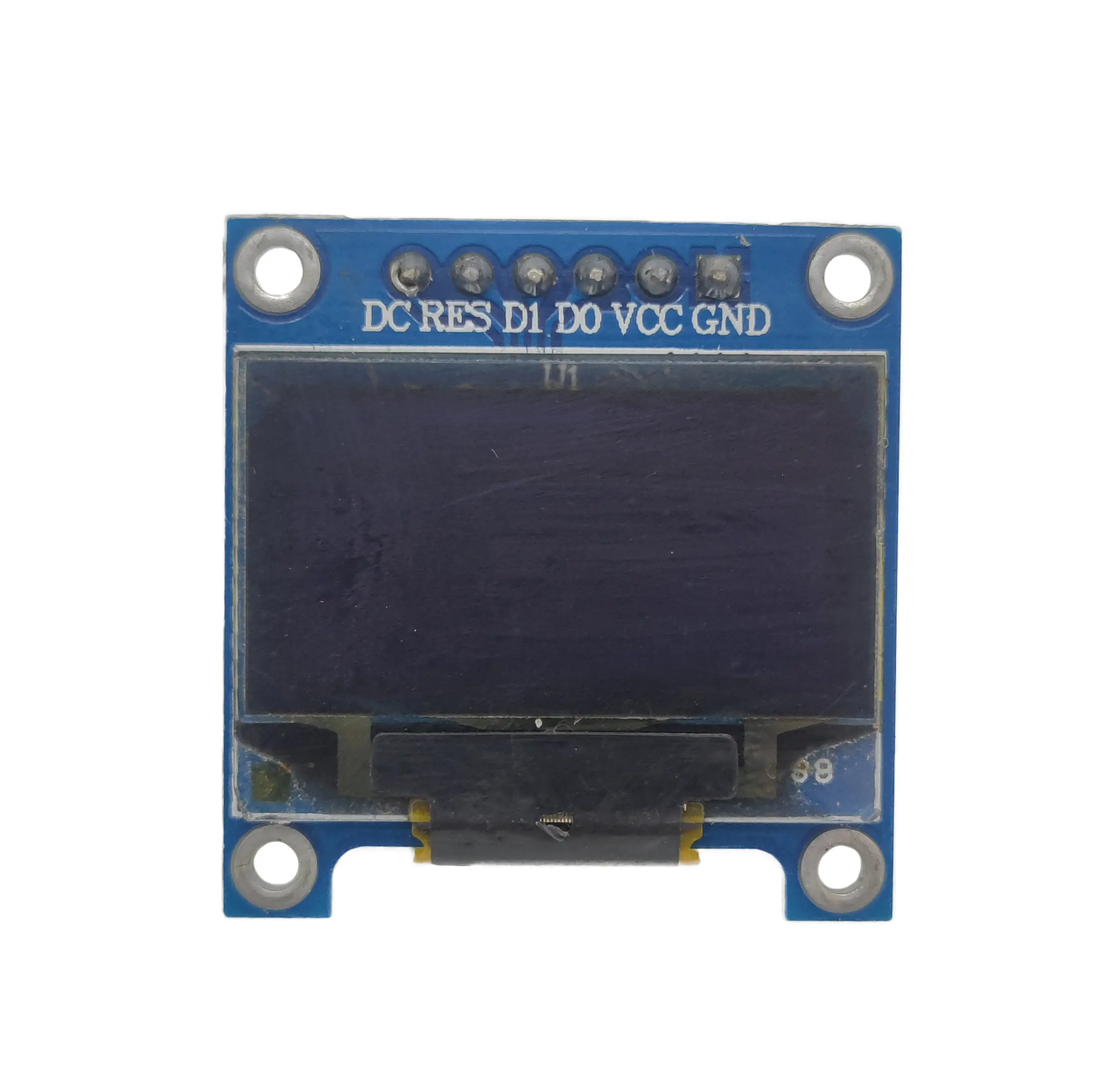 0.96 인치 블루 컬러 OLED 7 핀 AMOLED 디스플레이 모듈 SPI IIC 인터페이스 흑백 디스플레이