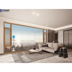 PDP Aluminium rahmen Kalt wetter Holz schaukel fenster mit Bildschirm Mesh <span class=keywords><strong>System</strong></span> Flügel fenster