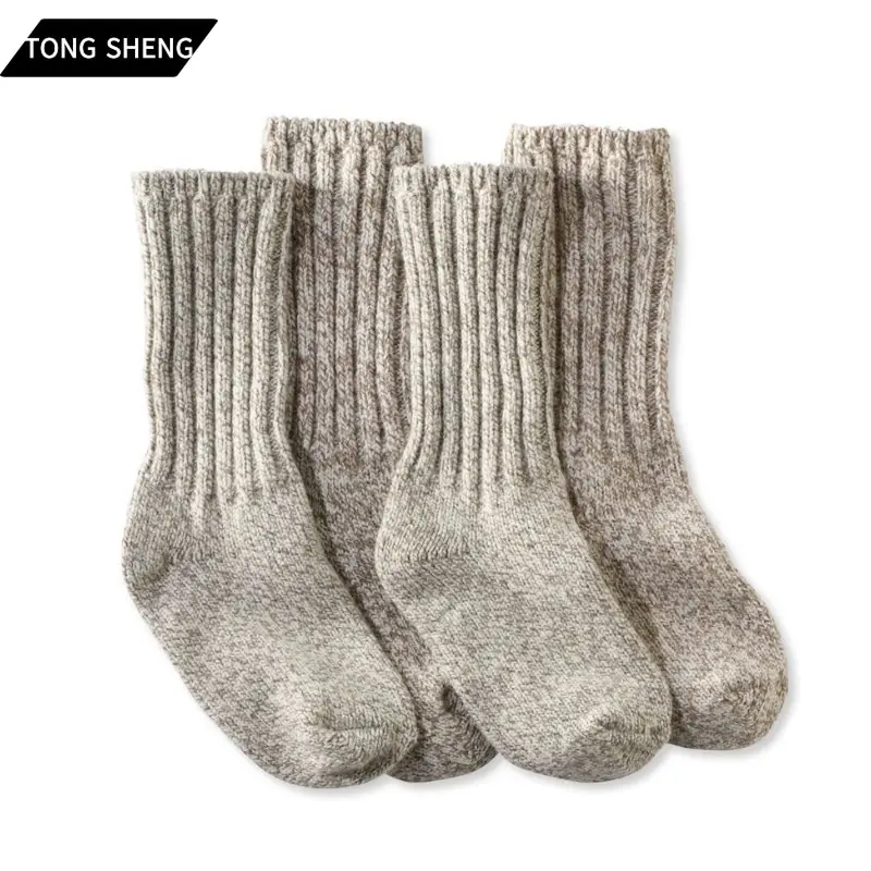 Chaussettes monochromes en laine alpha pour hommes et femmes, chaussettes mixtes, confortables, personnalisées, 100%