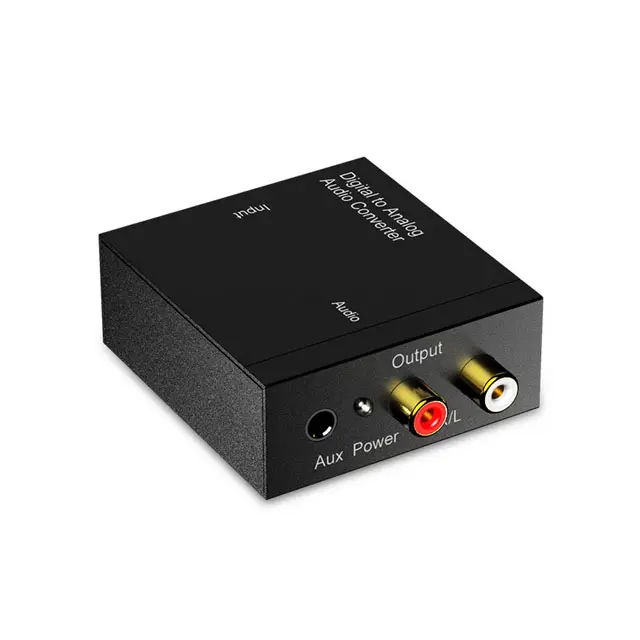 Adaptador de áudio rca digital, coax óptico para analógico cabo de entrada de 3.5mm