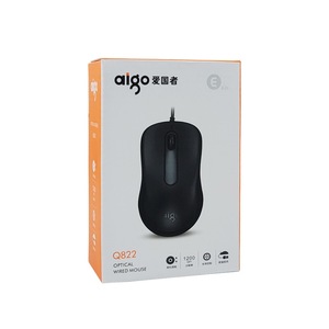 Q822有線USBコンピューターマウスバルク3ボタンコード付きマウスラップトップデスクトップ用コンピューターマウスPCオフィススクール家庭用品用 - Product Image 1
