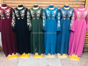 คาฟตันเอวสูงหรูหราสำหรับผู้หญิงเสื้อคลุมผ้าปะติดสีทองปักลายหรูหราดูไบขนาดพิเศษสำหรับผู้ใหญ่ได้รับแรงบันดาลใจจากสไตล์โมรอคโค - Product Image 3
