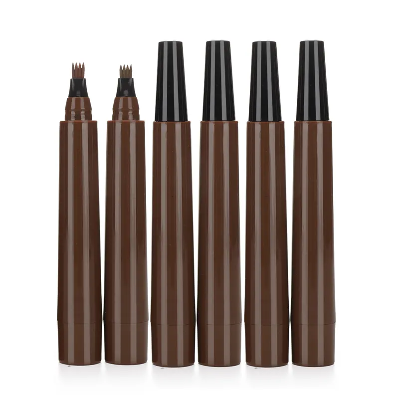 الجملة أربعة شوكة تلميح الحاجب السائل قلم الوشم تجميل ضد الماء أفضل بيع الحاجب مجموعة أقلام رصاص