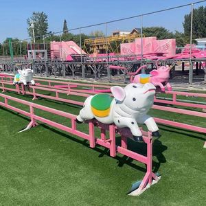 遊園地の機器人力レーシングゲーム農場動物の幸せなカメとウサギのレースが軌道に乗っています - Product Image 3