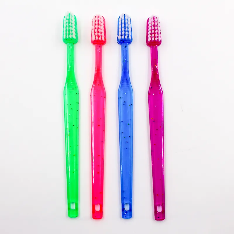 Disposable PS Handle With Sparkles Kid Toothbrush Child