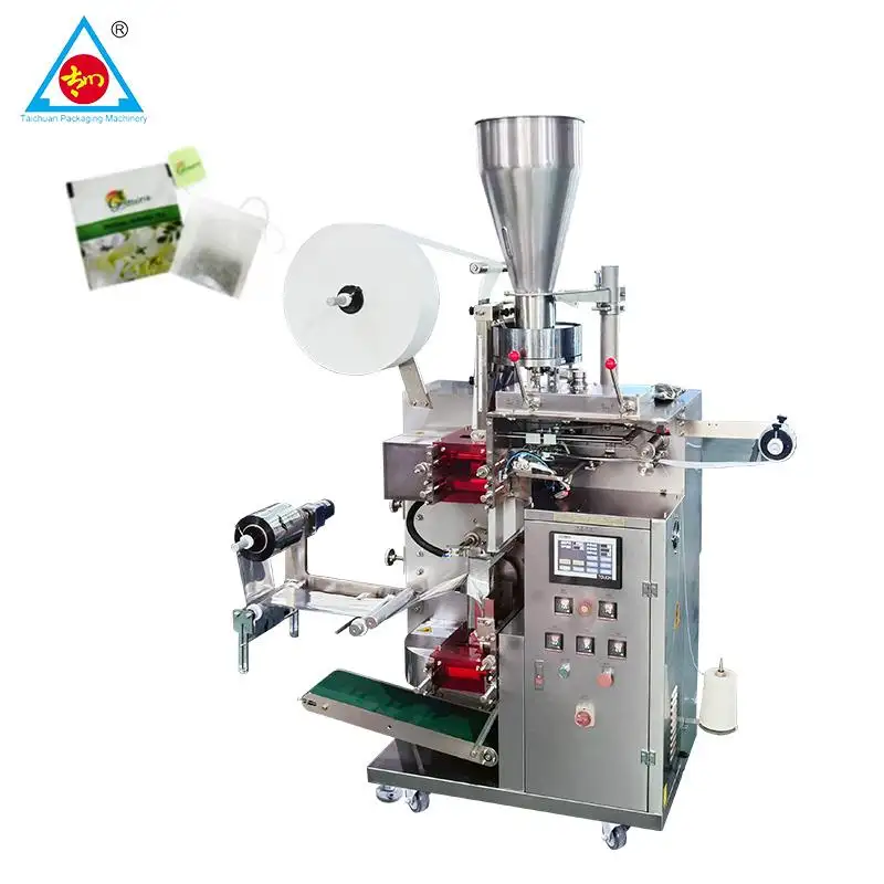 Cheap Tea Leaves Dip Tea Bag String And Tag Inner And Outer Bag Packing Machine Automatic