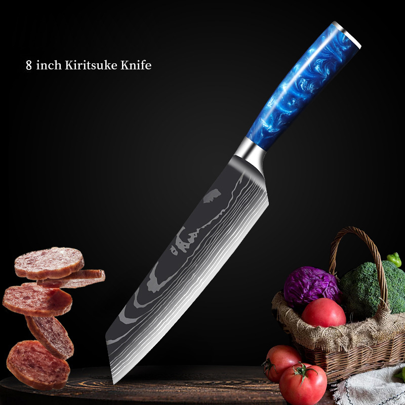 Blue-7.5 inch Kiritsuke Knife