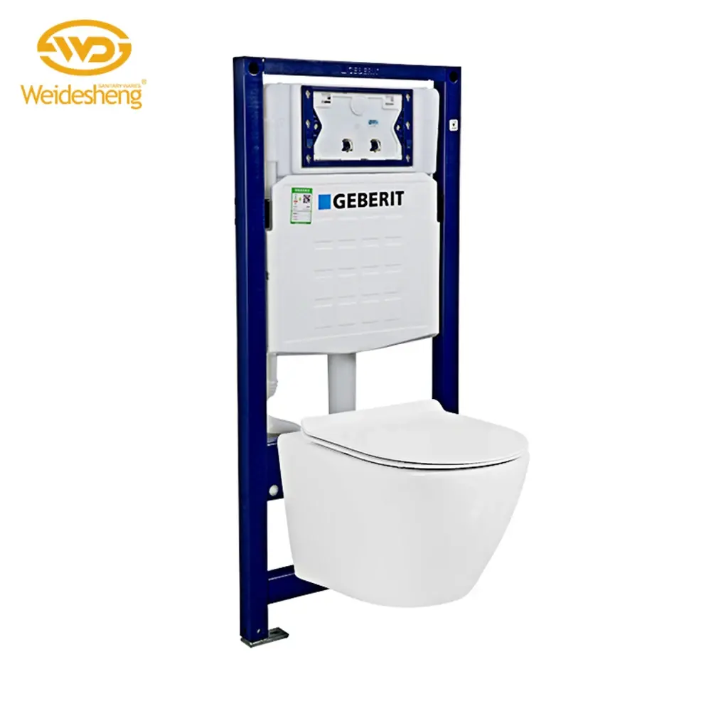 Round randlose sanitär keramik einfach sauber Save raum wand Hung wc