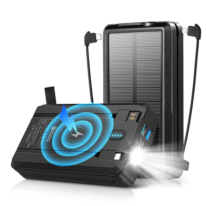 Солнечное мобильное зарядное устройство 20000 мАч power bank для сотовых телефонов смартфонов