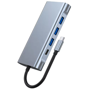 มัลติฟังก์ชั่นเครื่องอ่านการ์ด SD TF HUB เสียงดีพอร์ตเสียง 11 ใน 1 VGA <span class=keywords><strong>USB</strong></span> C Hub อะแดปเตอร์ที่รองรับสูง - Product Image 5