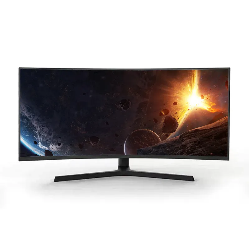 Curvo 4K 75Hz Curvo Sin marco Hdr400 Retroiluminación 2K 17 Lcd 75Hz Monitores Led Alta Pared plana 24 Juegos de computadora Pantalla completa Pulgadas