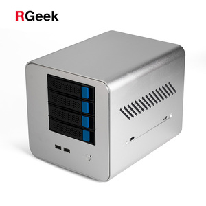 RGeekカスタムNAS04BNas 4ベイ3.5 "HDDホットスワップNAS Mini ITX ATX MiniitxNasストレージサーバーアルミニウムPCケース - Product Image 4