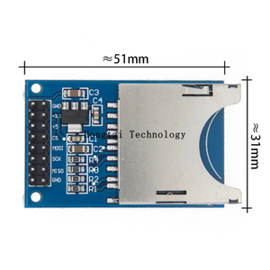 SDカードリーダー/ライターモジュール開発用ボードDIYスターターキットモジュールSPIインターフェイスマイクロコントローラーARM MCU - Product Image 2