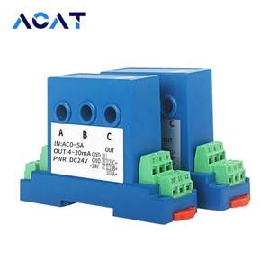 3-Phasen-Stromsensor-Sender Wechselstrom eingang 5mA 50mA 100mA 5A 10A 20A 50A 100A Ausgang 5V 10V 4-20mA 3-Phasen-Stromwandler - Product Image 1