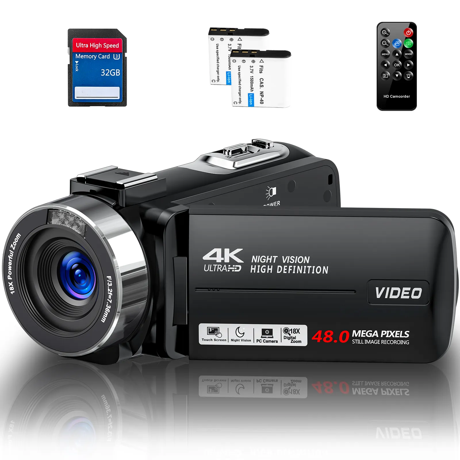 Instant Video Camera 4K Camcorder Professional Video Camera Digital Camcorder