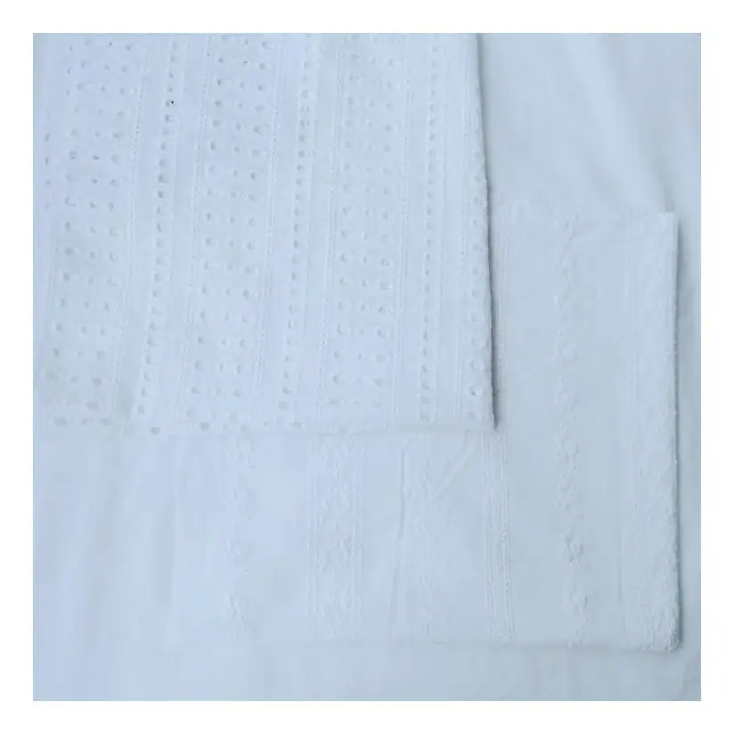 Alta qualidade 100% algodão bordado voile tecido para mulheres e crianças camisa roupas e vestido tecido