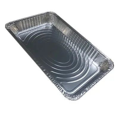 Feuille d'aluminium jetable de qualité alimentaire de haute qualité, contenant une casserole moyenne et profonde, stockage des aliments, casseroles de table à vapeur avec couvercle en aluminium