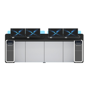 Escritorio de oficina de elevación LED inteligente de gama alta, consola de operación modular de centro de comando moderno - Product Image 1