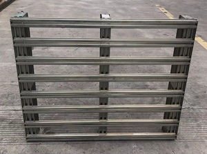 軽量スチールパレット頑丈なスタッキングラッキングシステム射出倉庫保管スチール金属パレット - Product Image 3