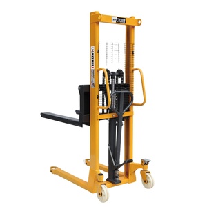 Haizhili <strong>Loading</strong> and <strong>Unloading</strong> 2000kg 2t Capacity Hand Forklift 1.6m Lift Height Hydraulic Manual Stacker with Adjustable Forks - Product Image 1