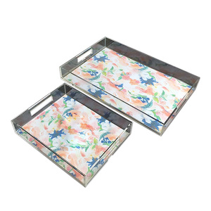 8英寸x12英寸透明方形托盘，带底部插入功能 - Product Image 2
