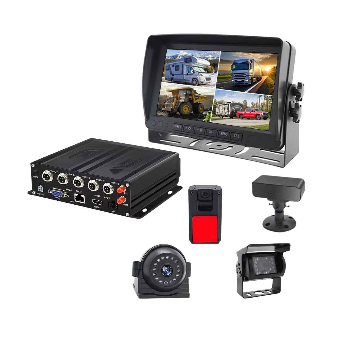 Di alta qualità 4 canali 1080P AHD auto DVR veicolo CCTV MDVR 2TB registrazione camion/Taxi/Bus sistema di telecamere Mobile DVR kit DVR