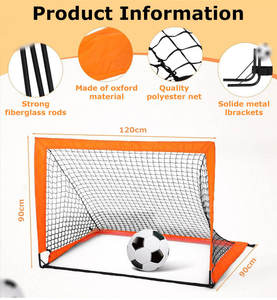热卖户外后院折叠儿童迷你足球网门小型便携式足球球门 - Product Image 6