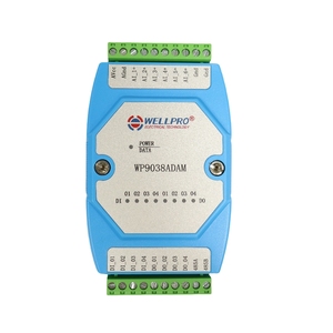 6AI 4DI 4DO 0-20MA 4-20MA Módulo de entrada y salida digital de entrada RS485 MODBUS RTU Comunicación WP9038ADAM WELLPRO - Product Image 1