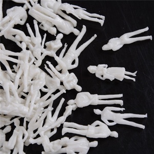 1:50 1:200スケールミニチュアホワイトABSモデル建築モデルと列車モデルの人間像 - Product Image 3
