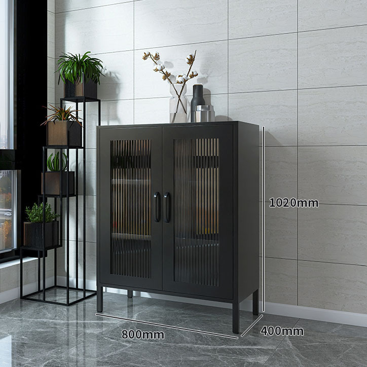 Armoire à porte en verre Changhong trempé noir