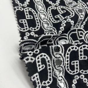 全棉刺绣经典黑色刺绣复杂图案用于桌布 - Product Image 6