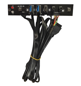 Placa de circuito PCB de 2 puertos USB 3,0, Cable de salida de entrada de Audio, interruptor de alimentación, carcasa de ordenador, Cable de Panel frontal USB, placa base