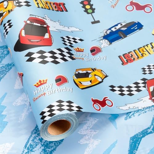 Blue Race Car
