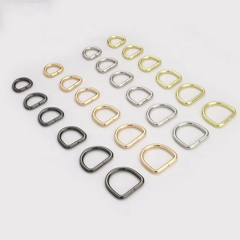 Borse fibbia accessori Hardware D anello a scatto gancio per borse borse in metallo semicircolare D anello fibbie