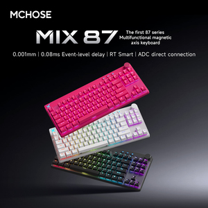 MCHOSE Mix87 Perilla de teclado de eje magnético multifunción RT Personalización de juegos Mecánico con cable Semi-aluminio Tecla completa Enchufe en caliente - Product Image 2