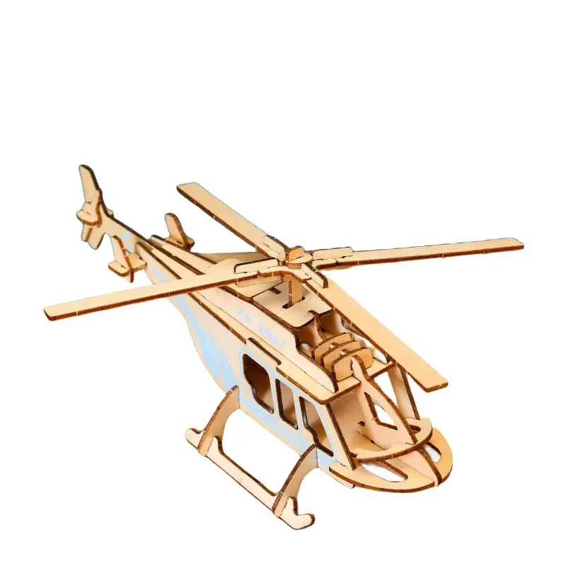 Ornamenti modello bomber da combattimento assemblati a mano per bambini giocattoli puzzle 3D in legno