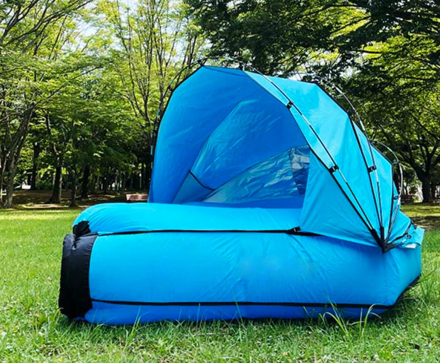 Chaise longue gonflable + auvent