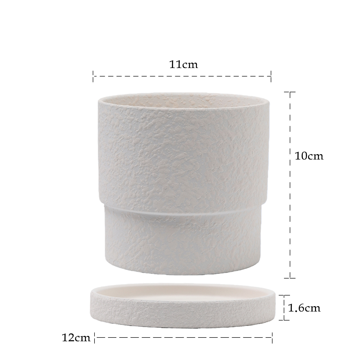 Round closed-foot bisque-fired ceramic, 11-16 cm