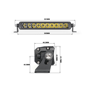 OGAホット販売12インチLEDバーオフロードLEDライト車用トラック9-36V LEDライトバー