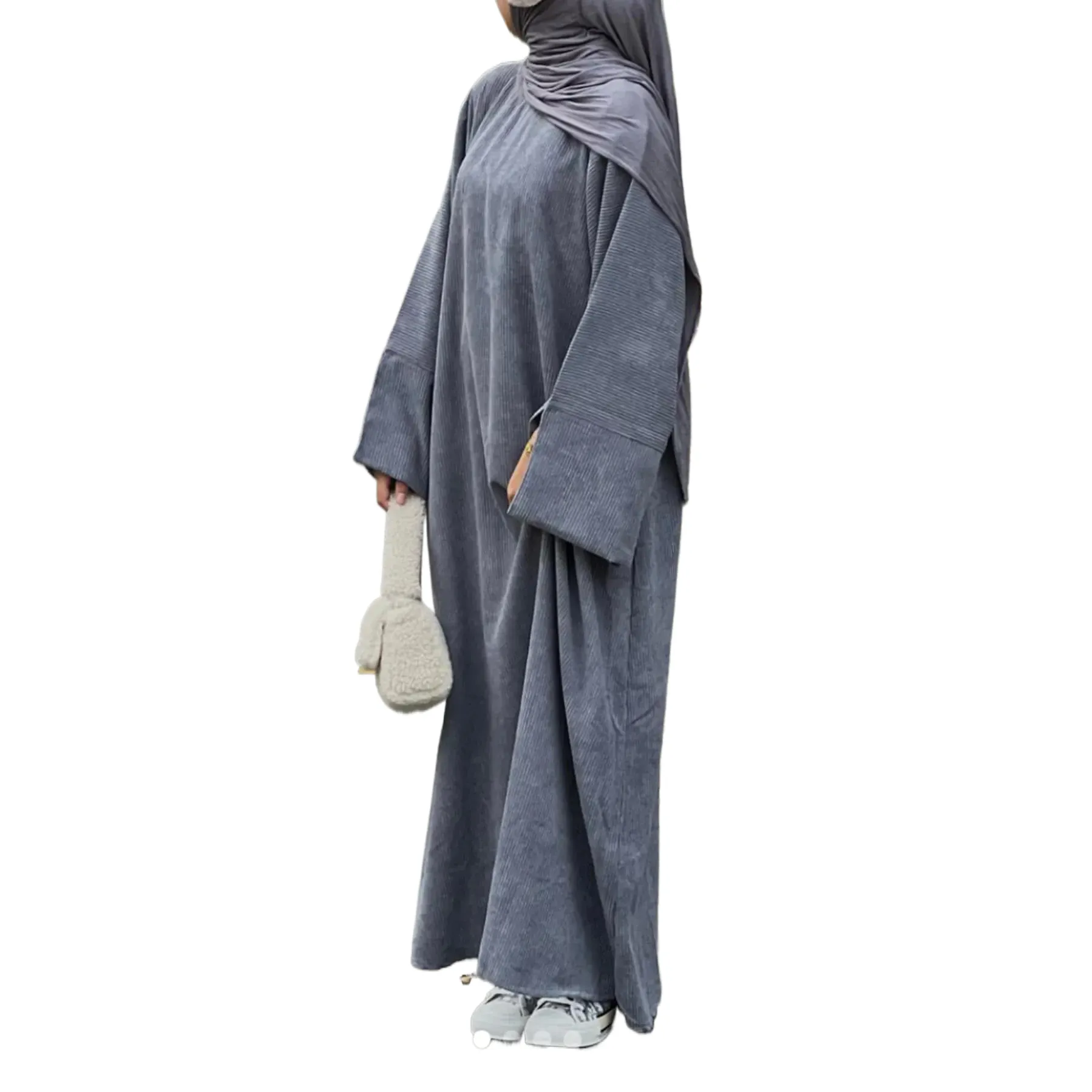 كارديجان تركي عادي عباية دبي فاخرة محتشمة ثوب نسائي سميك كوردوري للشتاء عباية للمرأة المسلمة