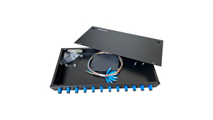 Panel de conexión de fibra compacto 4 o 8 o 12 puertos Mini ODF Desktop admite conectores SC/FC Simplex para Terminación de fibra óptica - Product Image 3