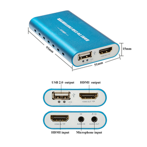 海威VC2.0 4k视频采集卡USB2.0 HDMI视频抓捕器记录盒直播带MIC输入 - Product Image 2