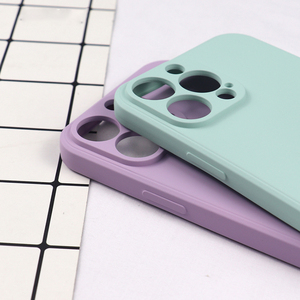 สําหรับiPhone Appleซิลิโคนโลโก้ที่กําหนดเองLiquid Siliconฝาครอบไมโครไฟเบอร์ซิลิคอนด้านหลังสําหรับiPhone 15 14 13 12 Pro Max - Product Image 5