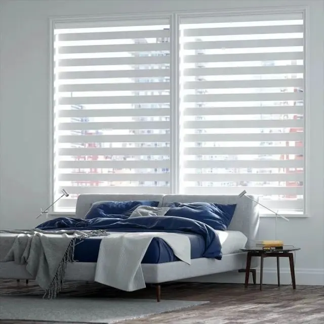 Customized Window Remote Control Roller Shades Living Room Curtains Electric Blackout Roller Blinds Smart Motorized Zebra Blinds