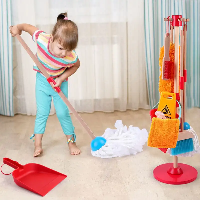 Jeu de rôle Montessori pour enfants, balayage de la poussière, jouets d'apprentissage, nettoyage, maison