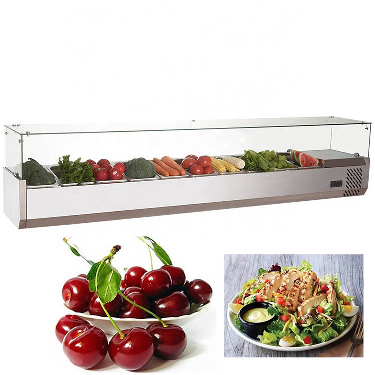 1800L supermarket desktop fruit salad refrigerated display cabinet fresh-keeping cabinet display cabinet