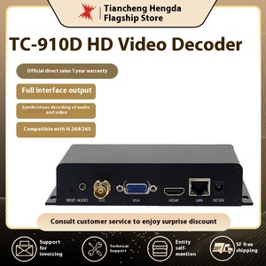 TC 910D Video <strong>Decoder</strong> with Sdi Vga Outputs and Local Area Network Live Streaming <strong>Decoder</strong> H.265 1080p Decode Four Videos - Product Image 6